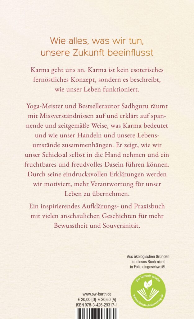 Karma - Wie du dein eigenes Schicksal gestalten kannst - Sadhguru-Rückseite