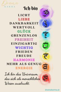 Ich bin Energie, Liebe, Licht, Harmonie, Genug