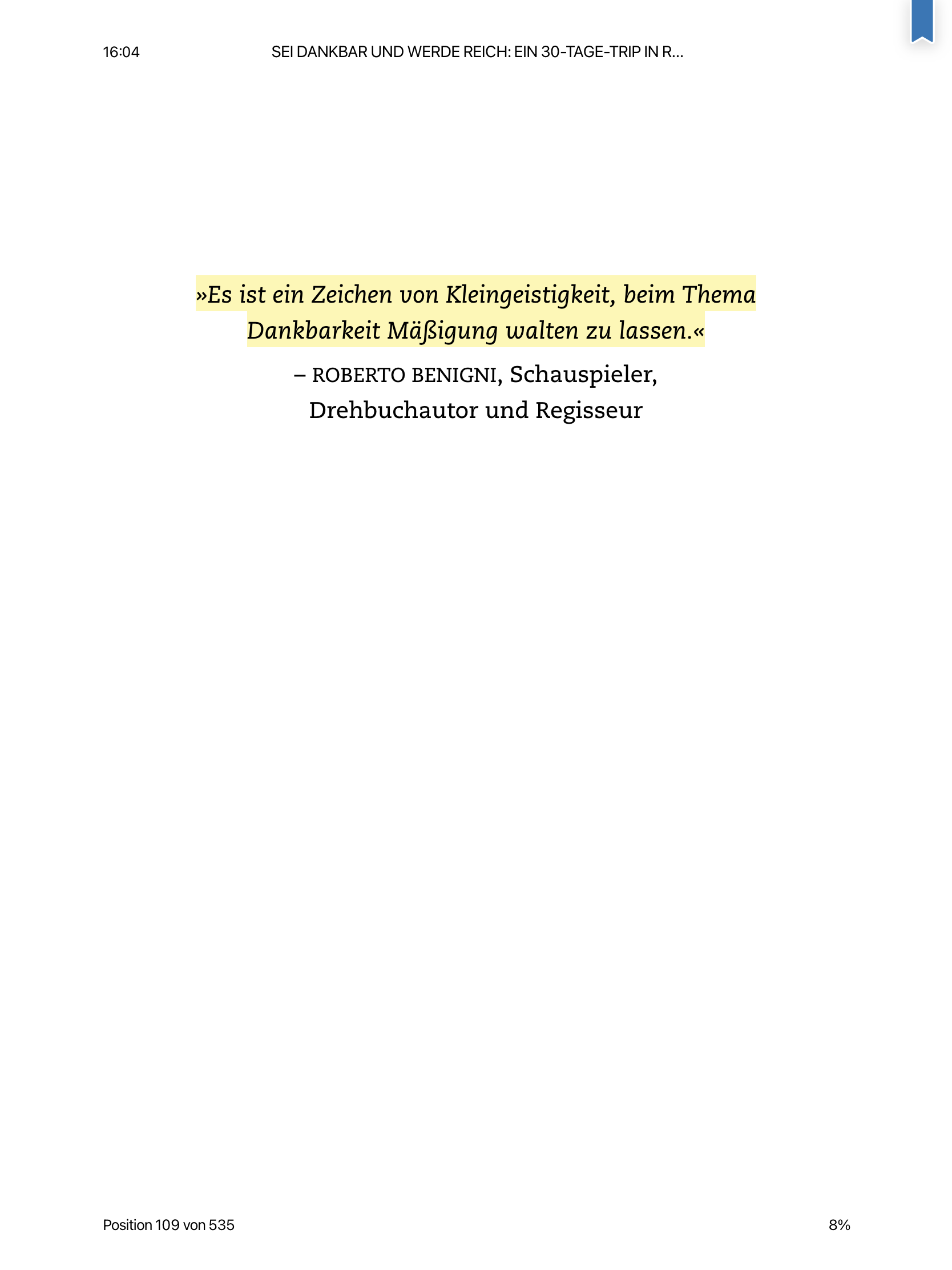 Sei dankbar und werde reich - Anfangszitat - Pam Grout