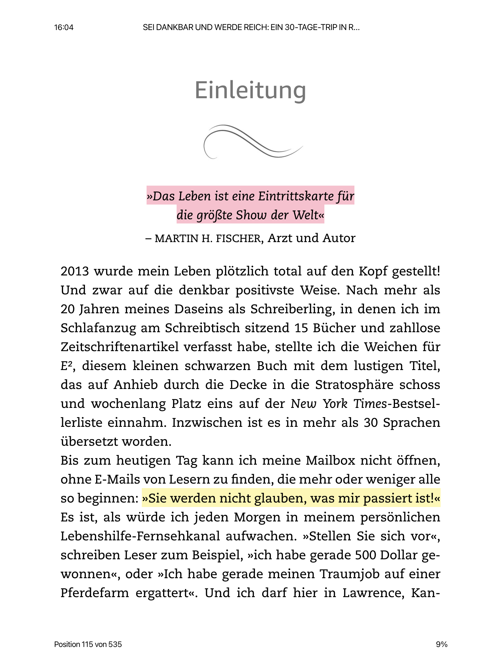 Sei dankbar und werde reich - Einleitung - Pam Grout